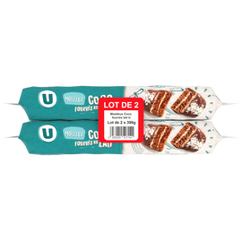 U Gâteau moelleux coco fourrés au lait - 2x390g