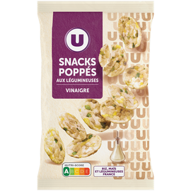 U Gâteau apéritif Snacks poppés saveur vinaigre, sachet 85g