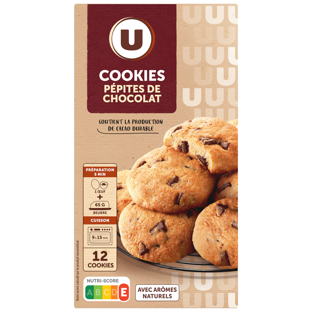U Préparation pour cookies aux chunks de chocolat, 300g