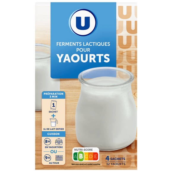 U Ferments lactiques pour yaourts, 8g