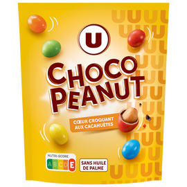 U Confiserie chocolat Choco peanuts, pochon 250g