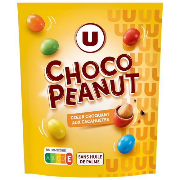 U Confiserie chocolat Choco peanuts, pochon 250g