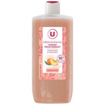 U Crème de douche pêche abricot, 250ml