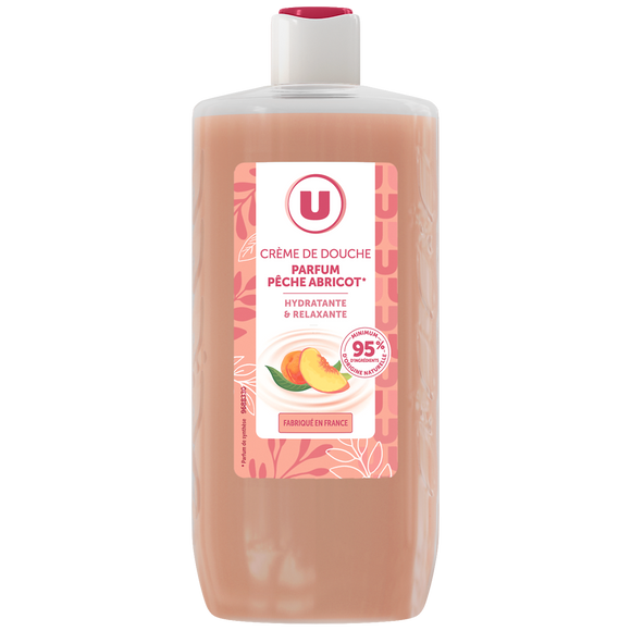 U Crème de douche pêche abricot, 250ml