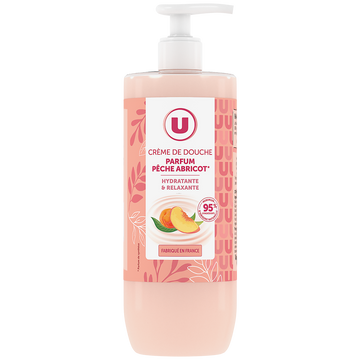 U Crème de douche pêche abricot, 750ml