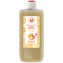 U Crème de douche miel & argan, flacon 250ml