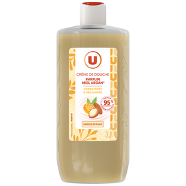 U Crème de douche miel & argan, flacon 250ml