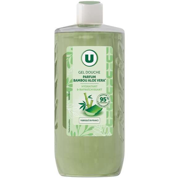 U Gel douche bambou aloe vera, flacon 250ml