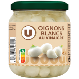 U Oignons blancs au vinaigre - Bocal 37cl