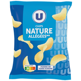 U Chips nature allégées, sachet 100g