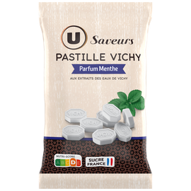 U SAVEURS Pastilles Vichy parfum menthe, sachet de 230g