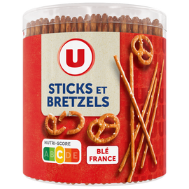 U Sticks & bretzels salés, tubo 300g