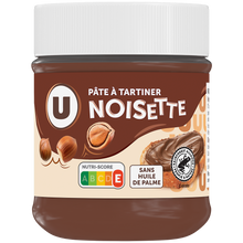 U Pâte à tartiner aux noisettes sans huile de palme pot 200g