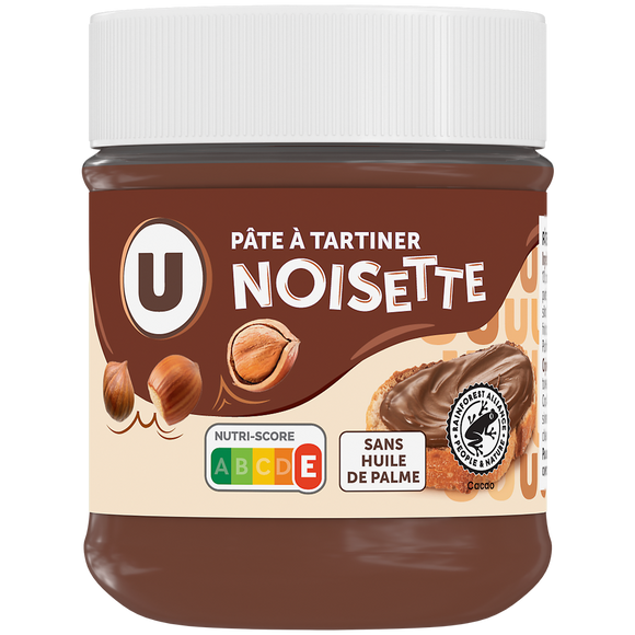 U Pâte à tartiner aux noisettes sans huile de palme pot 200g