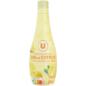 U Spécialité au jus de citron et a l'huile essentielle de citron - 50cl