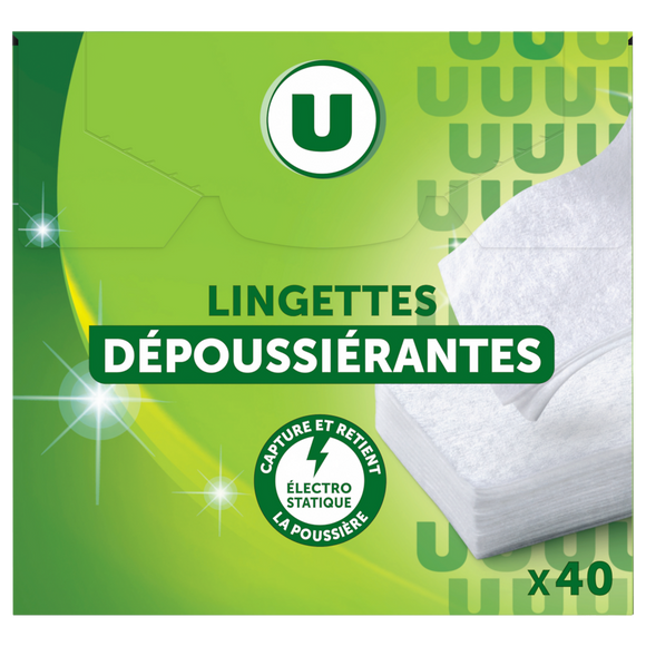 U Lingettes sèches dépoussiérantes x40