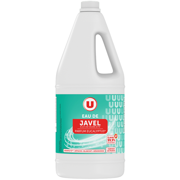 U Eau de javel parfumée eucalyptus bidon 2l