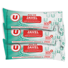 U Eau de javel parfum eucalyptus 3x250ml
