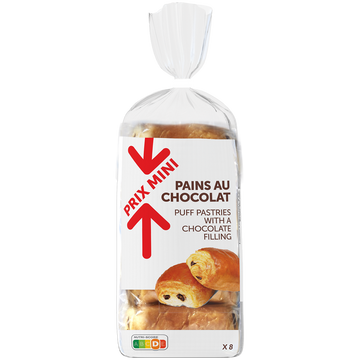 Pains au chocolat PRIX MINI x8 360g
