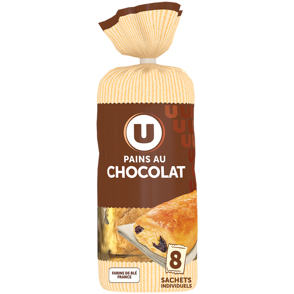 U Pain au chocolat U x8 360g