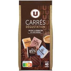 U Chocolat carré dégustation 4 variétés, 200g