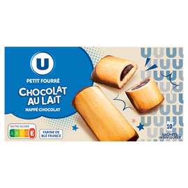 U Goûter p'tit fourré pocket chocolat au lait 295g
