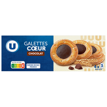 U Galettes coeur chocolat 120g