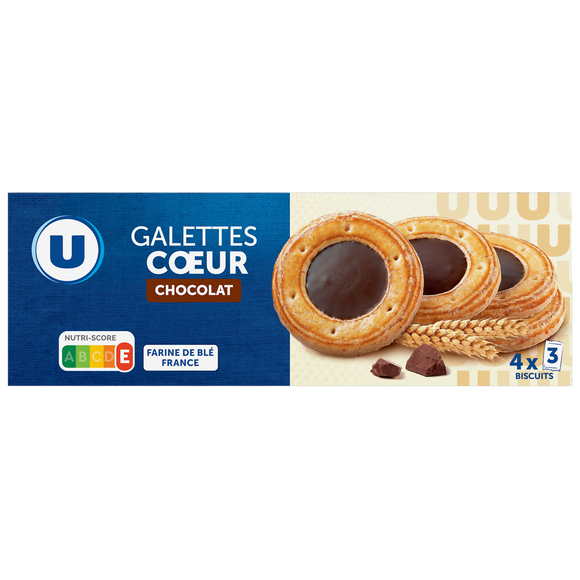 U Galettes coeur chocolat 120g