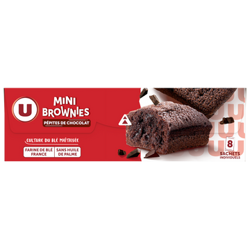 U Mini brownies pépites chocolat 240g