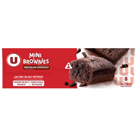 U Mini brownies pépites chocolat 240g