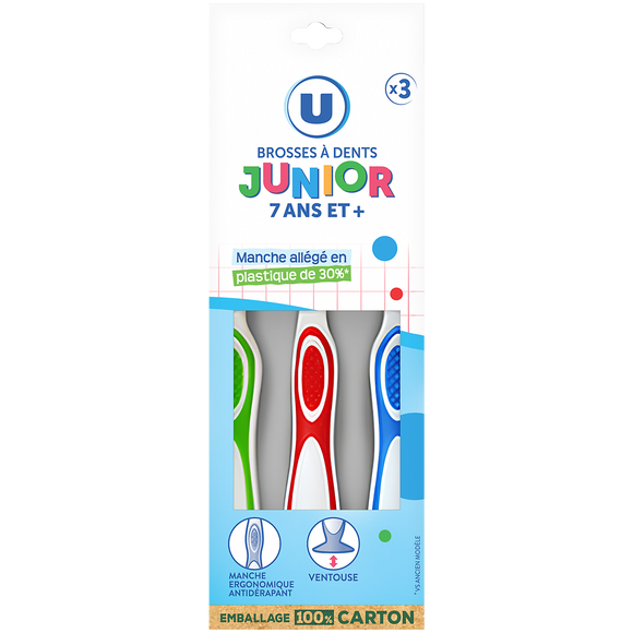 U Brosse à dent JUNIOR ET+ - x3