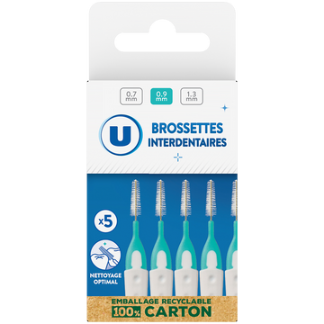 U Brossette interdentaire 0,9mm x5
