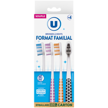 U Brosse à Dent pack family souple x4