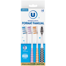 U Brosse à Dent pack family Medium x4
