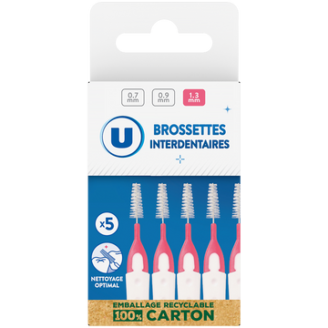 U Brossette interdentaire 1,3mm X5