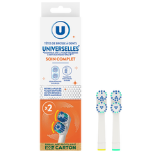 U Tête de brosse à dents universelle soin complet, x2