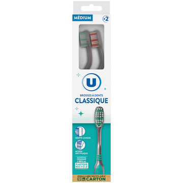 U Brosse à Dent flexible médium x2