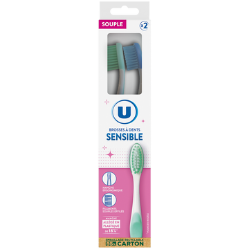U Brosse à Dent sensible souple x2
