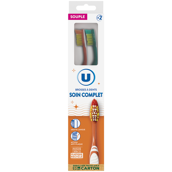 U Brosse à Dent soin complet souple x2