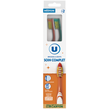 U Brosse à dents soin complet medium, x2