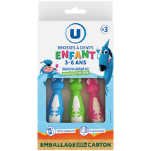 U Brosse à Dent enfant 3/6 ans x3