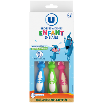 U Brosse à Dent enfant 3/6 ans x3 - 0
