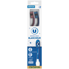 U Brosse à dent U action blancheur médium x2