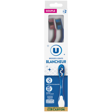 U Brosse à Dent blancheur souple x2
