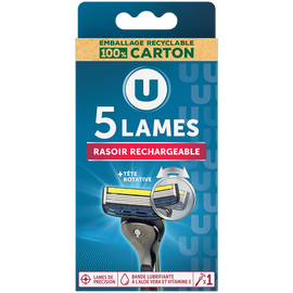 U Rasoir système masculin 5 lames