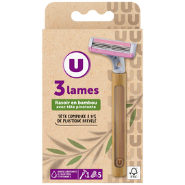 U Rasoir hybride 3 lames bambou - féminin x6
