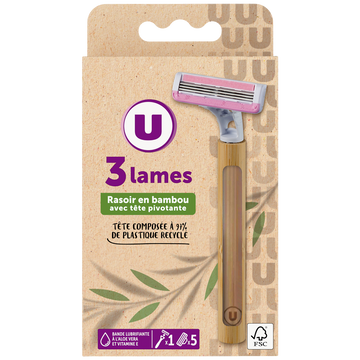 U Rasoir hybride 3 lames bambou - féminin x6