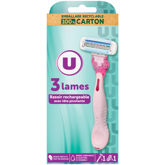 BY U Rasoir système 3 lames féminin