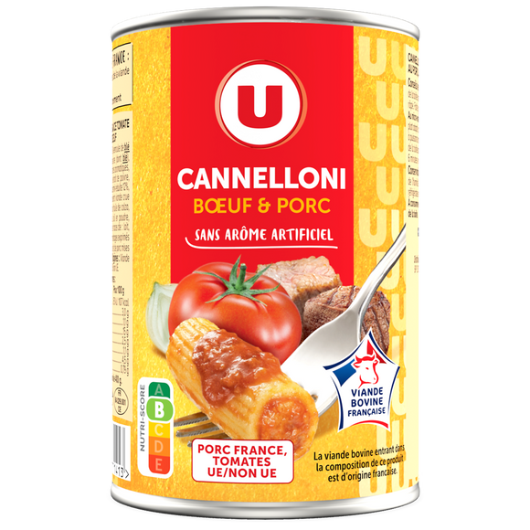 U Cannelloni porc boeuf VBF, boîte 400g
