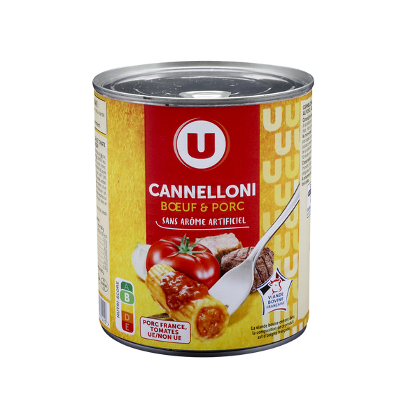 U Cannelloni porc boeuf VBF, boîte 800g
